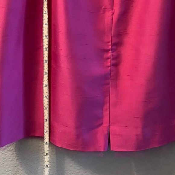 DANA BUCHMAN 100% Silk Pink Pure  Pencil Skirt Size 14 - Picture 8 of 8